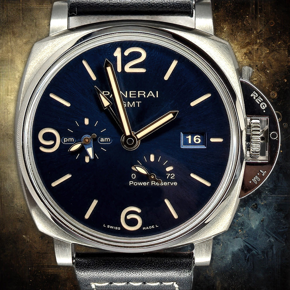 Panerai Luminor Due GMT Blue Dial 45mm Titanium, Date, Seconds, Automatic – BOX & PAPERS (PAM00964)